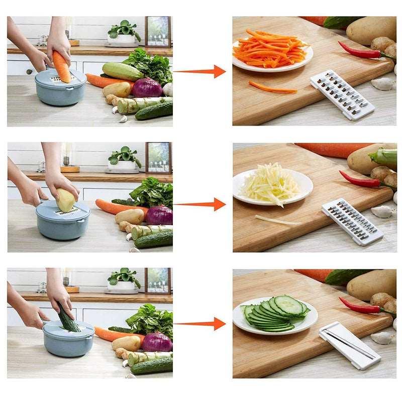 9-in-1 Multiple Blade Vegetable Slicer™ | Helpt om groenten efficiënt te snijden