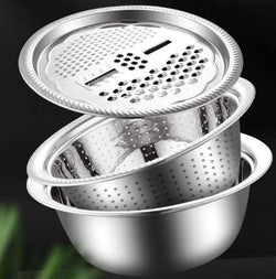 6-in-1 Stainless Steel Basin™ | Multifunctionele rasp met wasbak voor een betere kookervaring